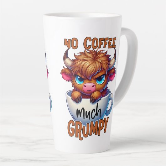 No Coffee Much Grumpy  Milchtasse (Rechte Ecke)