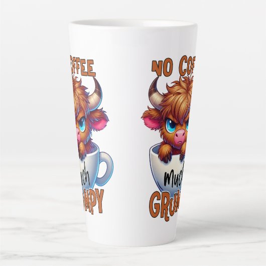 No Coffee Much Grumpy  Milchtasse (Vorderseite)