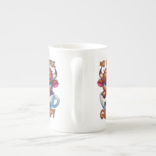 No Coffee Much Grumpy Porzellantasse (Rückseite)