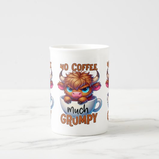 No Coffee Much Grumpy Porzellantasse (Vorderseite)
