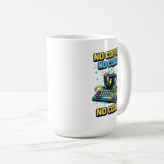No Coffee No Code Kaffeetasse (VorderseiteRechts)