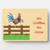 No Coffee No Crow Rooster Fotoplatte (Vorderseite)
