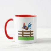 No Coffee No Crow Rooster Tasse (Links)