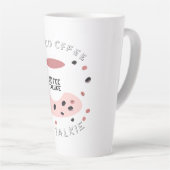 No Coffee No Talkie - Funny Coffee Quote Design Milchtasse (Rechte Ecke)