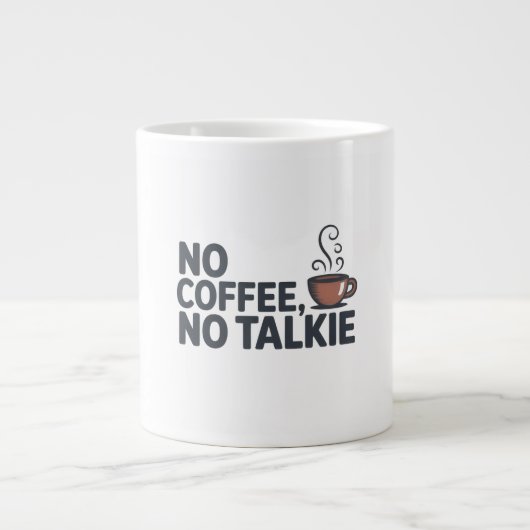 No Coffee No Talkie Tasse - Funny Coffee Quote Ges (Vorderseite)