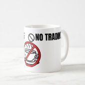 No Coffee No Trading Minimal Humor Design Kaffeetasse (VorderseiteRechts)