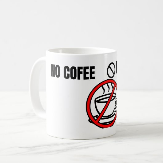 No Coffee No Trading Minimal Humor Design Kaffeetasse (Vorderseite Links)