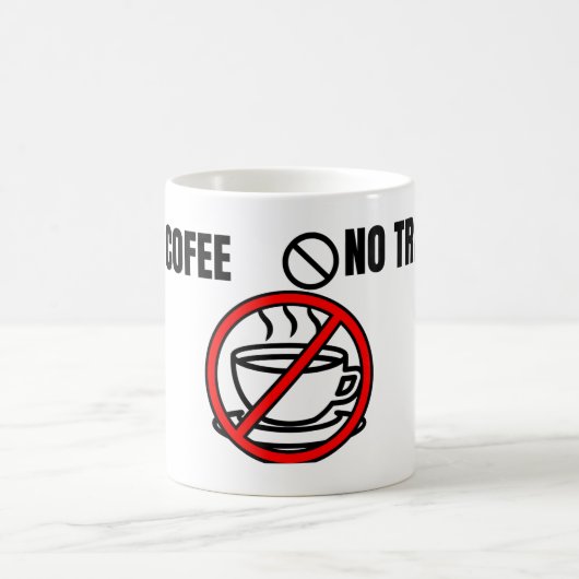 No Coffee No Trading Minimal Humor Design Kaffeetasse (Mittel)