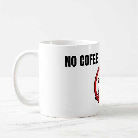 No Coffee No Trading Minimal Humor Design Kaffeetasse (Links)