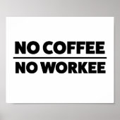 NO COFFEE. NO WORKEE POSTER (Vorne)