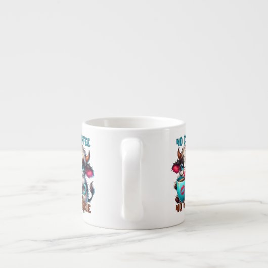 No Coffee No Workie Espressotasse (Rückseite)