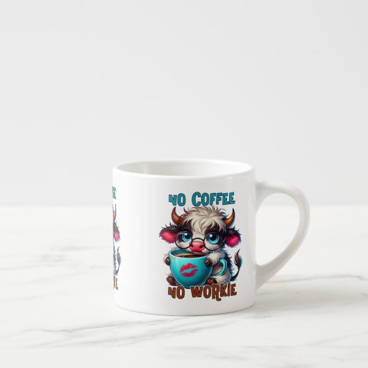 No Coffee No Workie  Espressotasse (Rechts)