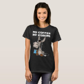 No Coffee, No Working. Grumpy Funny Donkey T-Shirt (Vorne ganz)