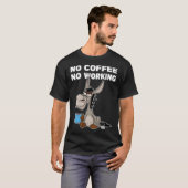 No Coffee, No Working. Grumpy Funny Donkey T-Shirt (Vorne ganz)