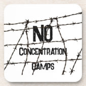 No Concentration Camps Beverage Coaster Getränkeuntersetzer (Vorderseite)