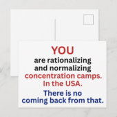 No Concentration Camps ICE Out Postkarte (Vorne/Hinten)