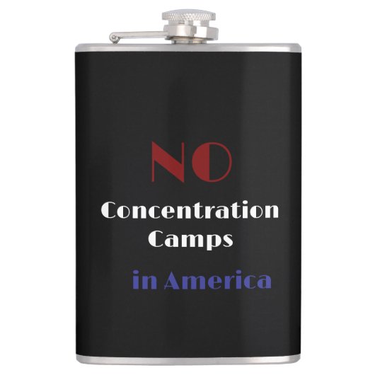 No concentration camps in America Flachmann (Vorderseite)