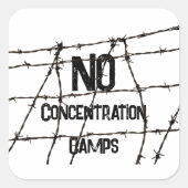 No Concentration Camps Sticker (Vorderseite)