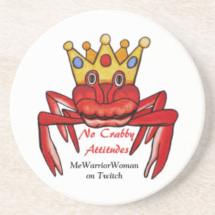 No Crabby Attitude, MeWarriorWoman auf Twitch Getränkeuntersetzer