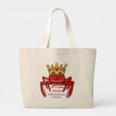 No Crabby Attitude, MeWarriorWoman auf Twitch Jumbo Stoffbeutel (Rückseite)