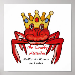 No Crabby Attitude, MeWarriorWoman auf Twitch Poster