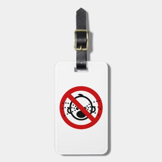 NO Cry Babys ⚠ thailändischer Flughafen ⚠ Gepäckanhänger (Vorderseite vertikal)