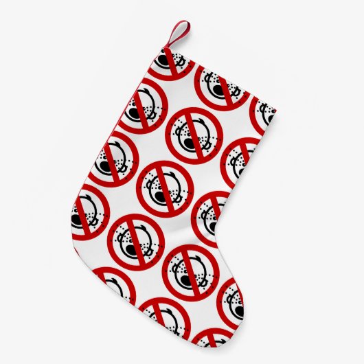 NO Cry Babys ⚠ thailändischer Flughafen ⚠ Kleiner Weihnachtsstrumpf (Vorderansicht (hängend))