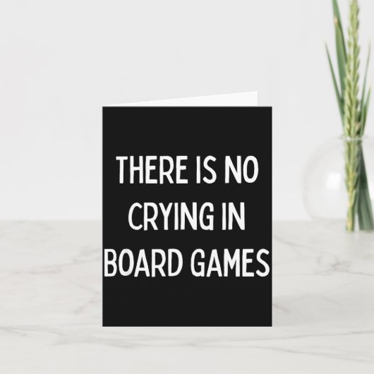 No Crying In Board Games Trivia Game Night Funny Q Karte (Vorderseite)