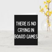 No Crying In Board Games Trivia Game Night Funny Q Karte (Gelbe Blume)