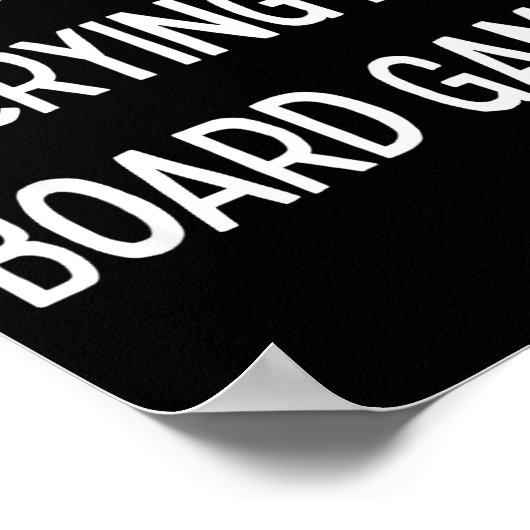 No Crying In Board Games Trivia Game Night Funny Q Poster (Ecke)