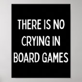 No Crying In Board Games Trivia Game Night Funny Q Poster (Vorne)