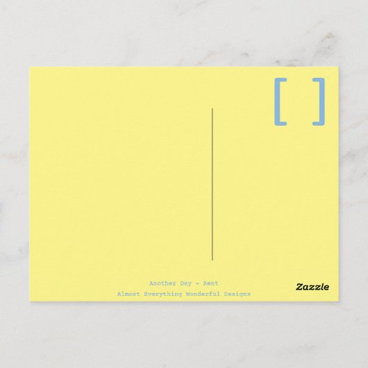 No Day // Rent Postcard Postkarte (Rückseite)
