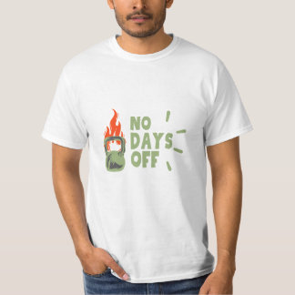 „No Days Off“-Fitness-T-Shirt, Kettlebell T-Shirt