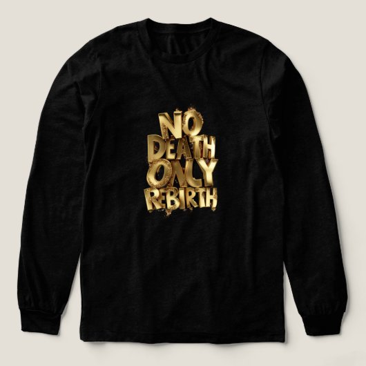 No Death Only Rebirth Bella+Canvas Longsleeve Gold Tri-Blend Shirt (Design Vorderseite)