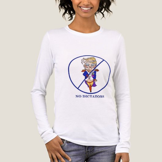 No Dictators long sleeve t Tri-Blend Shirt (Vorderseite)