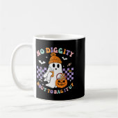 No Diggity Bout To Bag It Up Cute Ghost Halloween  Kaffeetasse (Links)