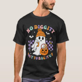 No Diggity Bout To Bag It Up Cute Ghost Halloween T-Shirt (Vorderseite)