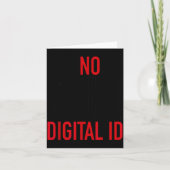 No Digital Id  Karte (Vorderseite)