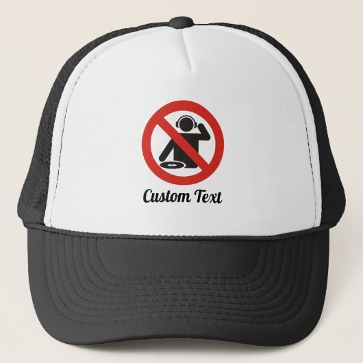No-dj zone trucker hat truckerkappe (Vorderseite)