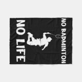 No Dminton No Life Shuttles Fleecedecke (Vorderseite (Horizontal))