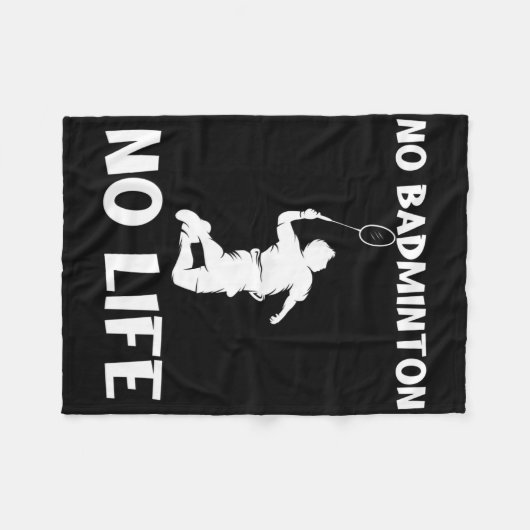 No Dminton No Life Shuttles Fleecedecke (Vorderseite (Horizontal))