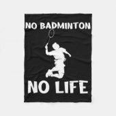 No Dminton No Life Shuttles Fleecedecke (Vorderseite)