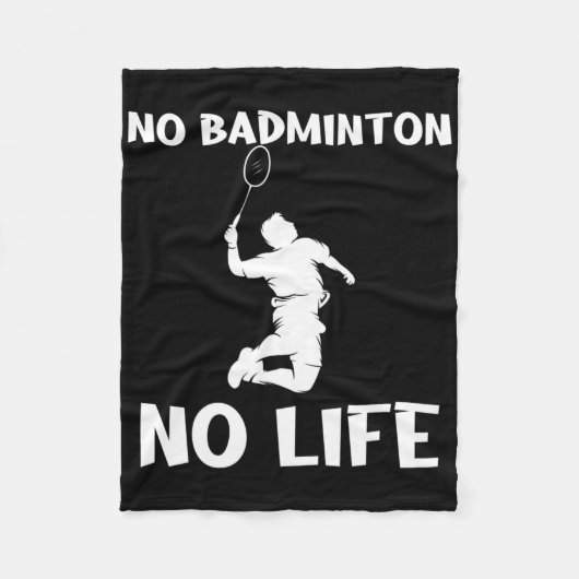 No Dminton No Life Shuttles Fleecedecke (Vorderseite)