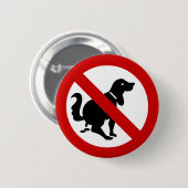 NO Dog Fouling ⚠ thailändisches ⚠ Button (Vorne & Hinten)