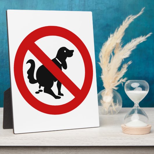 NO Dog Fouling ⚠ thailändisches ⚠ Fotoplatte (Seite)
