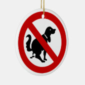 NO Dog Fouling ⚠ thailändisches ⚠ Keramik Ornament (Rechts)