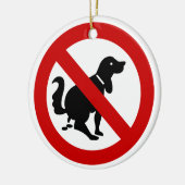 NO Dog Fouling ⚠ thailändisches ⚠ Keramik Ornament (Links)