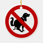 NO Dog Fouling ⚠ thailändisches ⚠ Keramik Ornament (Hinten)