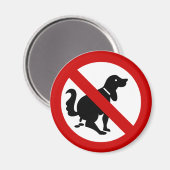 NO Dog Fouling ⚠ thailändisches ⚠ Magnet (Vorderseite/Rückseite)