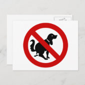 NO Dog Fouling ⚠ thailändisches ⚠ Postkarte (Vorne/Hinten)